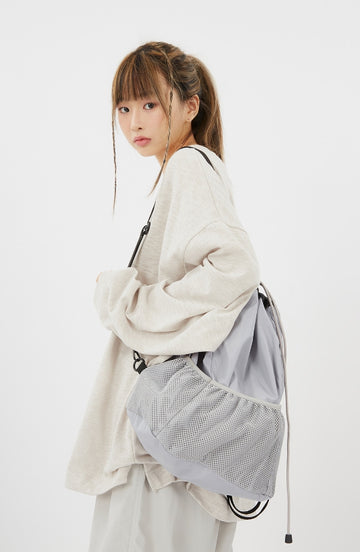 Tie-dye western 2-way hobo bag